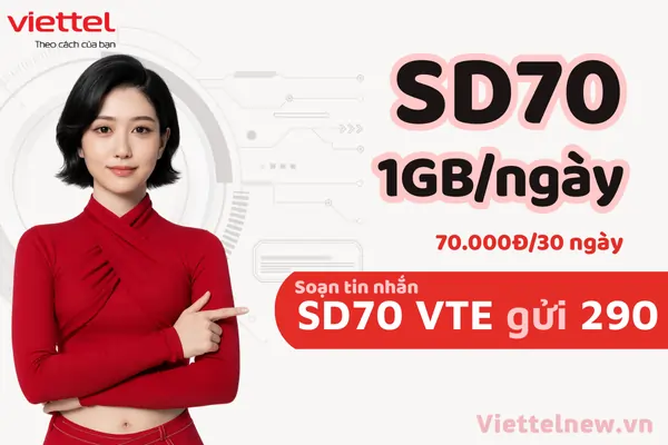 Cú pháp đăng ký gói SD70 Viettel